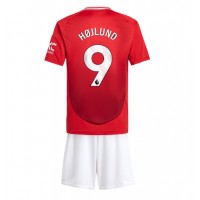 Manchester United Rasmus Hojlund #9 Hemmadräkt Barn 2024-25 Kortärmad (+ Korta byxor)